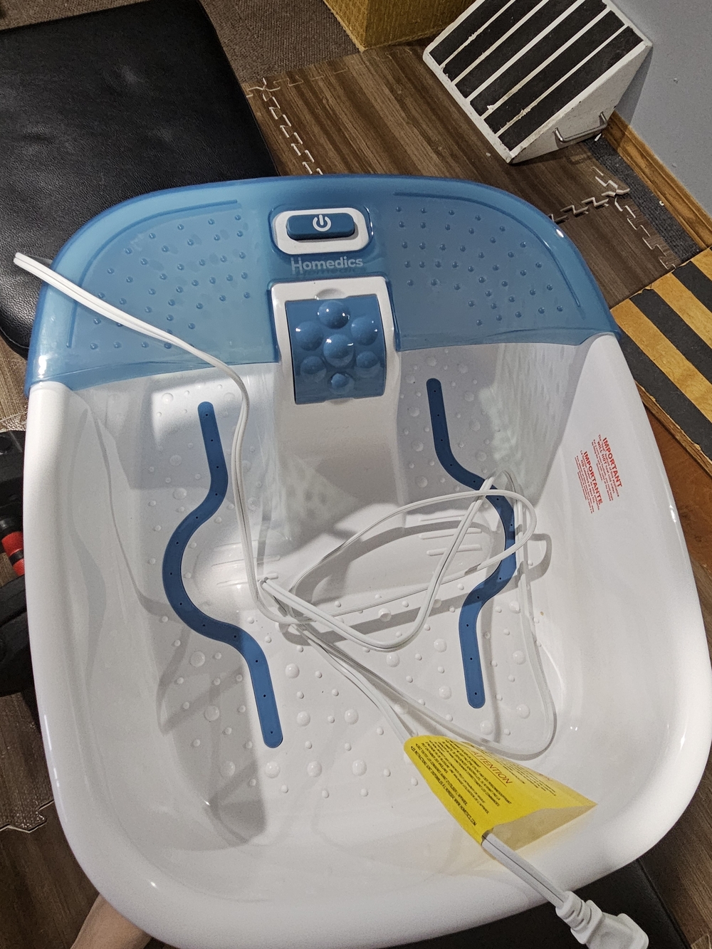Homedics Blue & White Foot Spa Massager with Control Panel